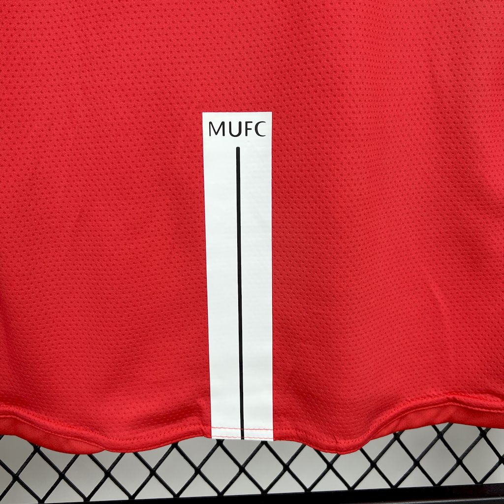 Trikot von Manchester United Manga Longa Retro 2007/08 Home UCL