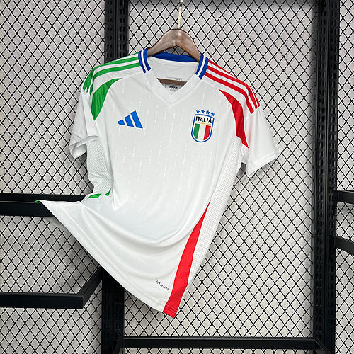 Auswärtstrikot Italien 24/25, Fanversion, Adidas – Weiß