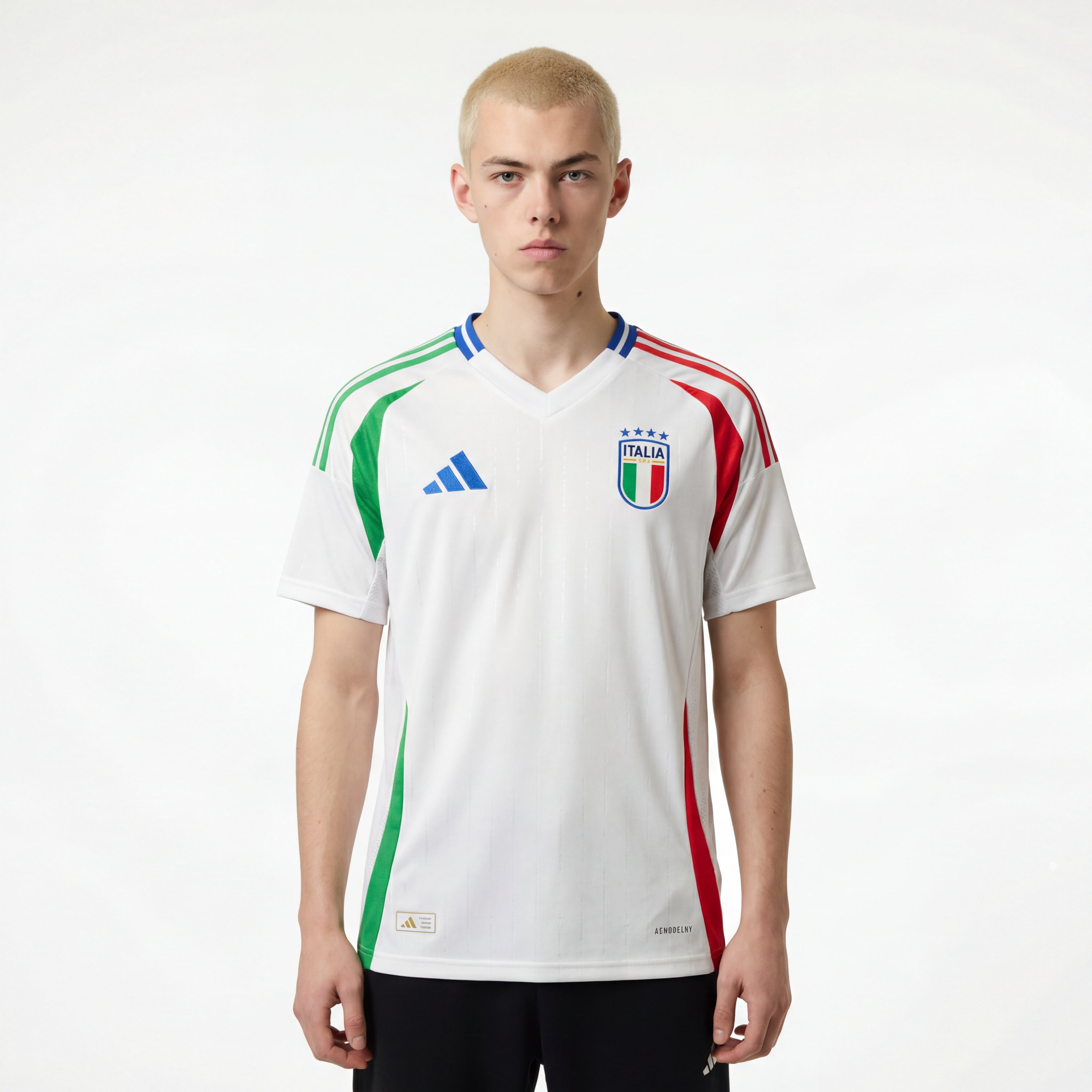Auswärtstrikot Italien 24/25, Fanversion, Adidas – Weiß