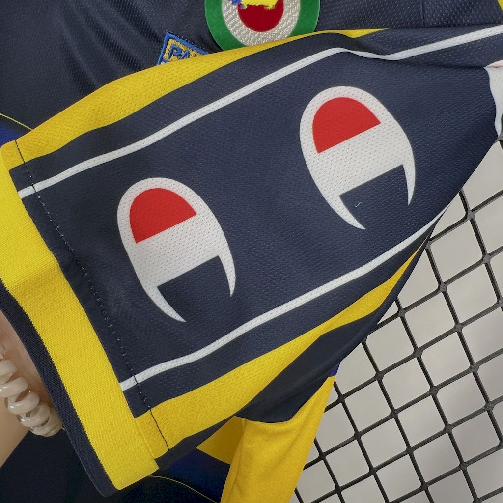 Jersey Parma Retrô 1999/00 Away Azul e Amarela