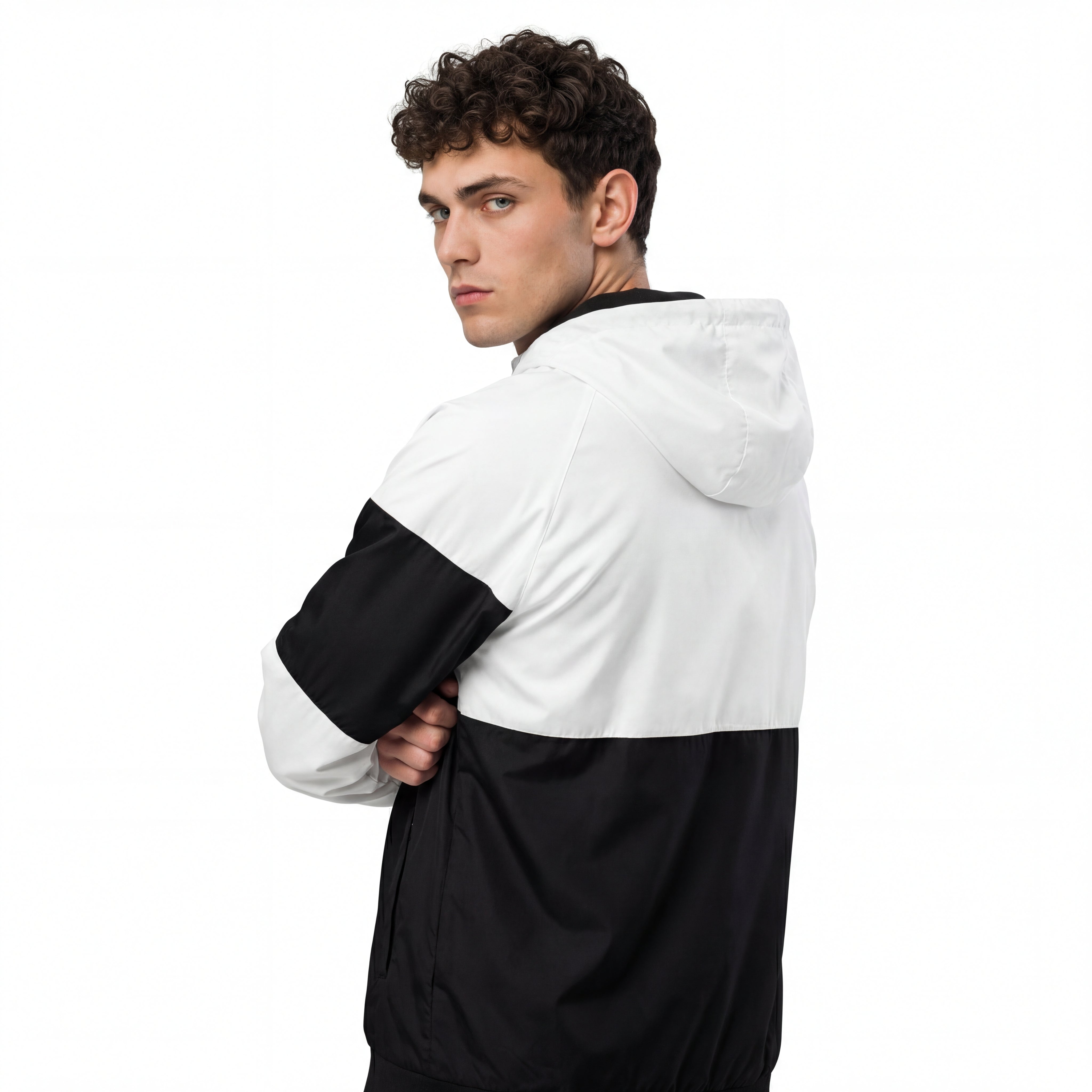 Windjacke Real Madrid 24/25 - Schwarz Weiß