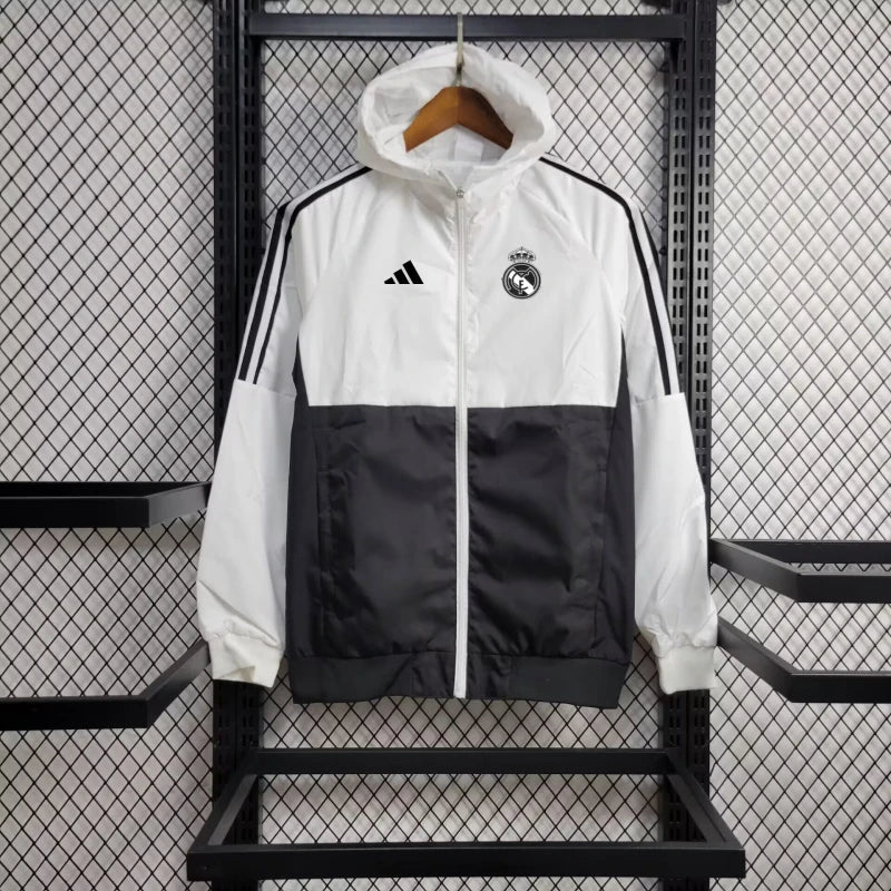 Windjacke Real Madrid 24/25 - Schwarz Weiß