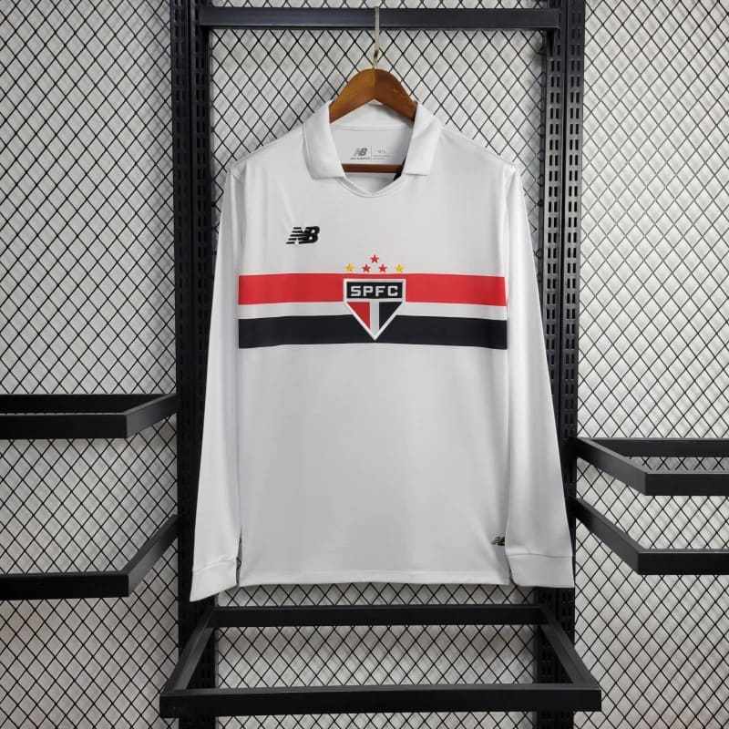 Trikot 24∕25 LangarmSão Paulo Branco 