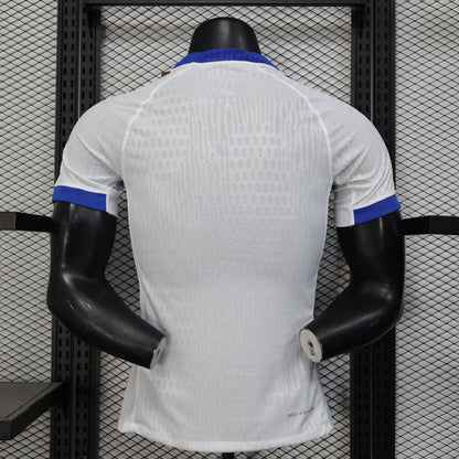 England 25/26 player home jersey, white with blue trim, textured mesh