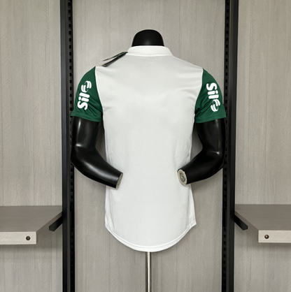 Jersey Palmeiras 25/26 player away white green polo with sils sleeves