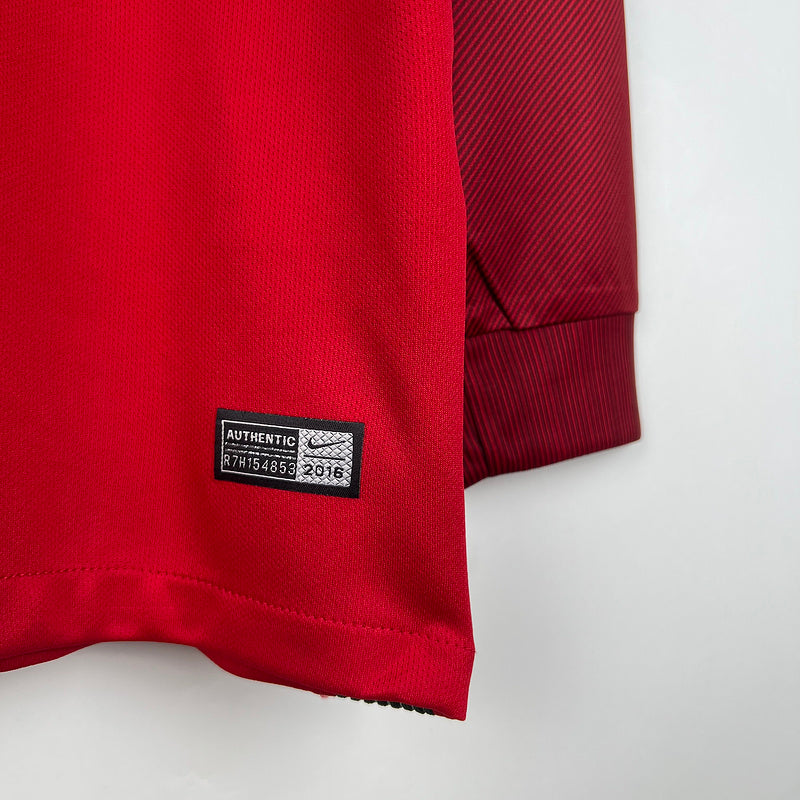 Jersey Portugal Retro 2016 Longsleeve Red