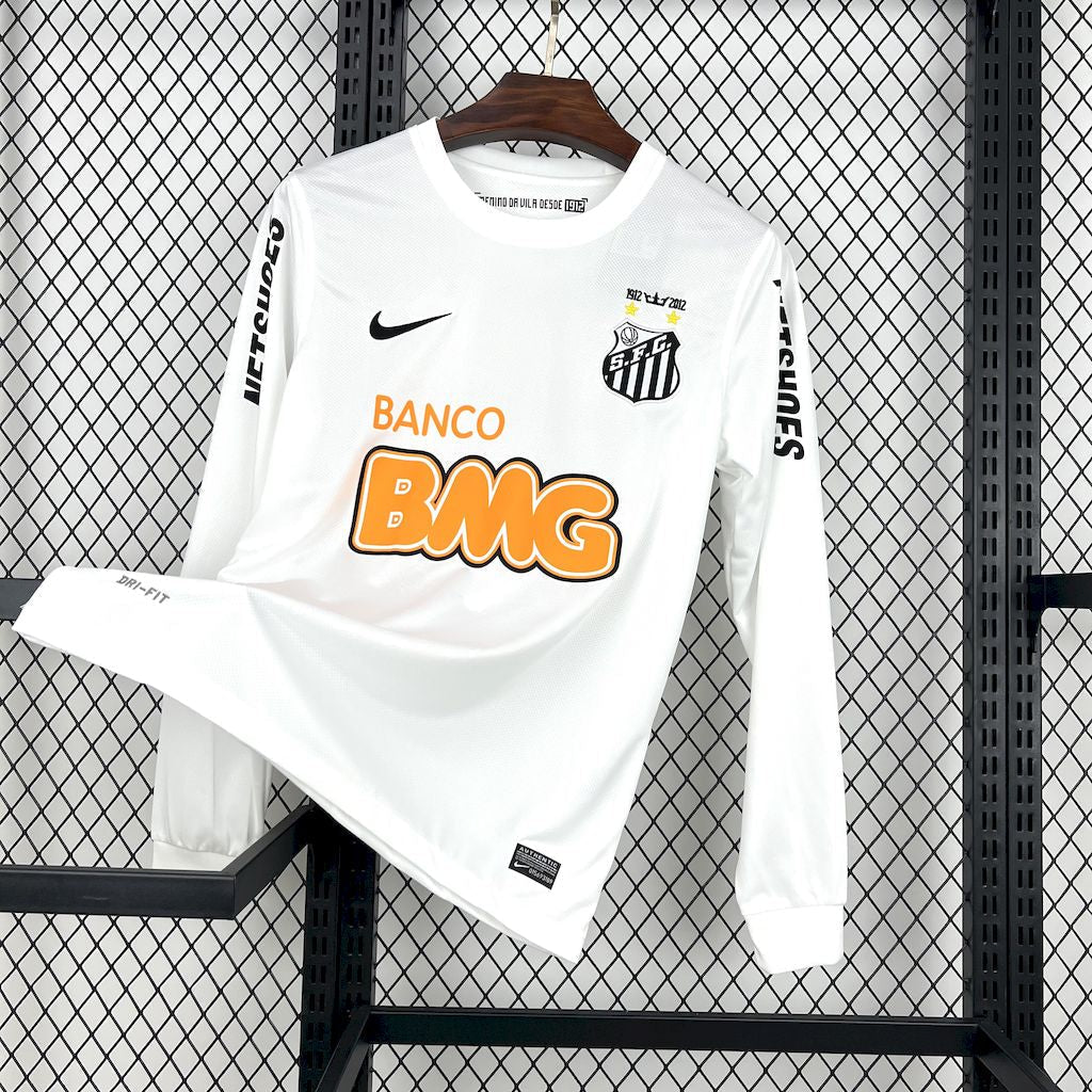 Jersey Santos Manga Longa Retrô 2011/12 Home