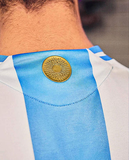 Jersey Seleção Argentina Home 2024/25 + Patch Campeão - Branca e Azul