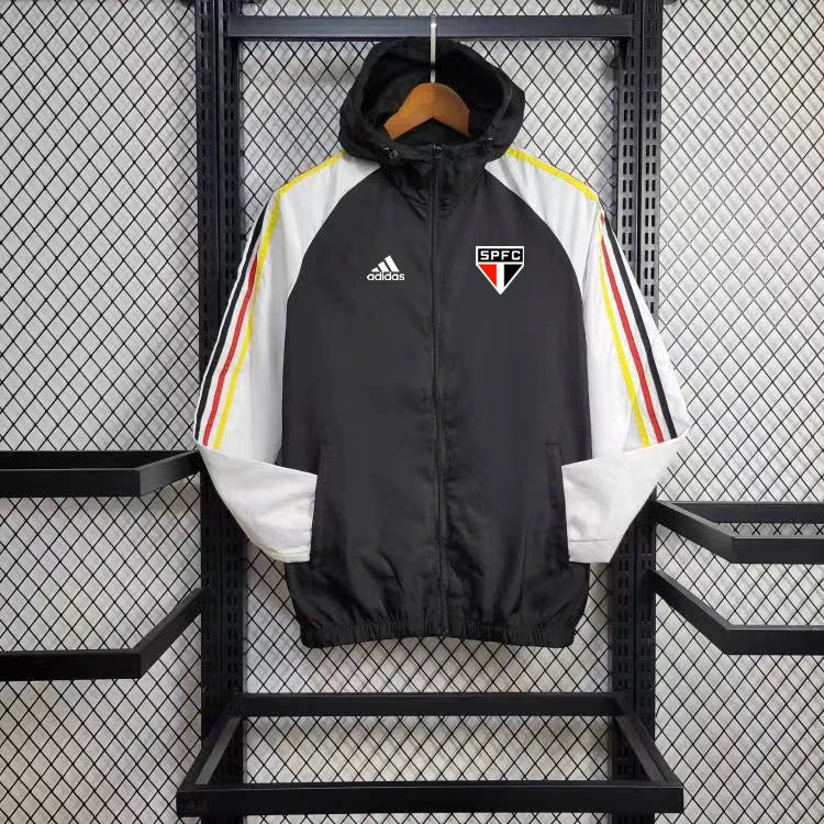 Windjacke São Paulo 24/25 - Preto e Branco 